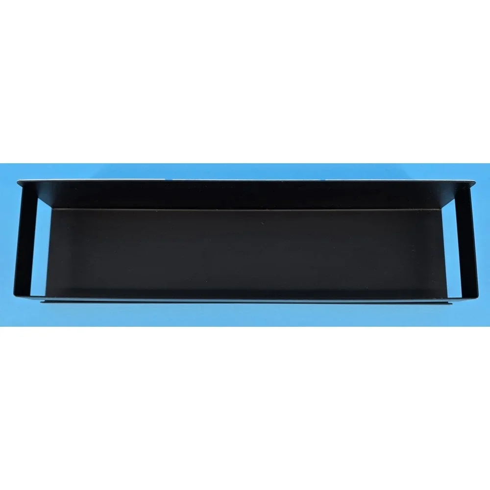 KES Shelf w/ Railing Self Adhesive Black Metal 4x16x3